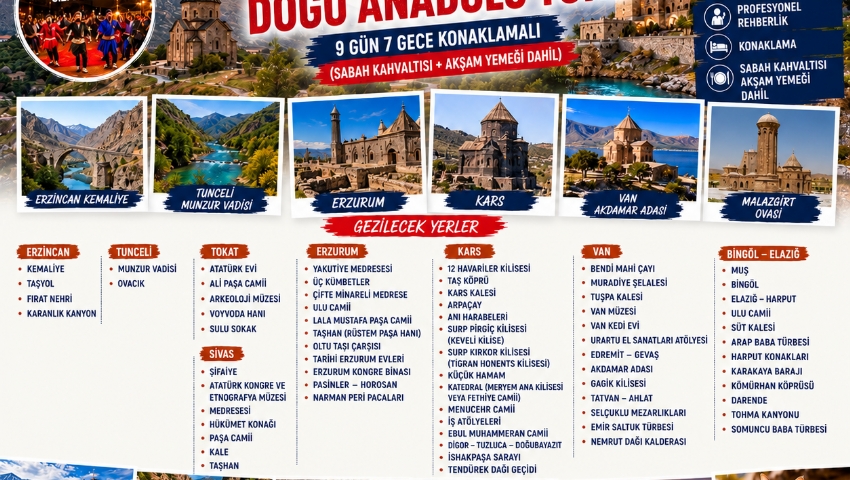 2-10 EKİM 2027 BÜYÜK DOĞU ANADOLU TURU