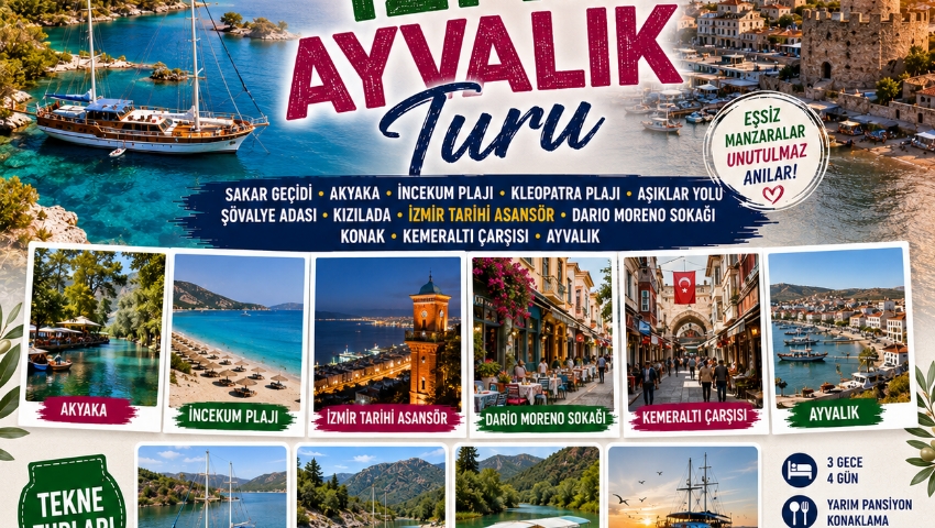 19-23 AĞUSTOS 2026 FETHİYE - İZMİR - AYVALIK TURU