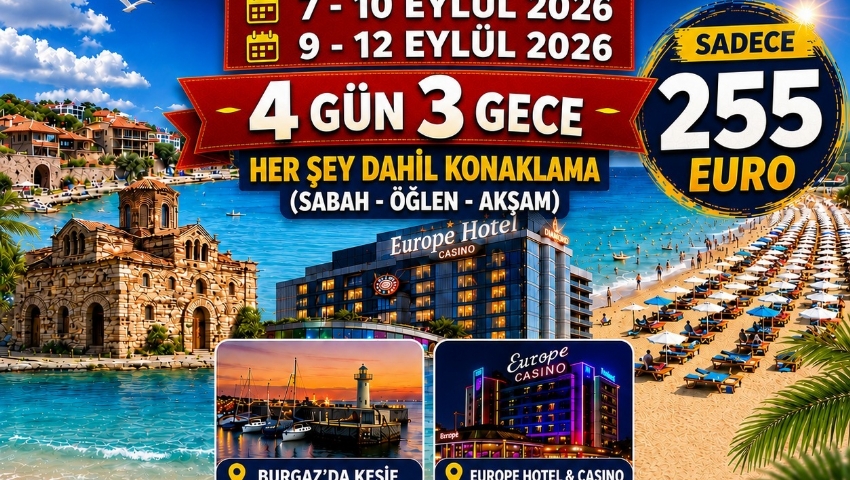 7-10 EYLÜL 2026 BULGARİSTAN SUNNY BEACH TATİL TURU