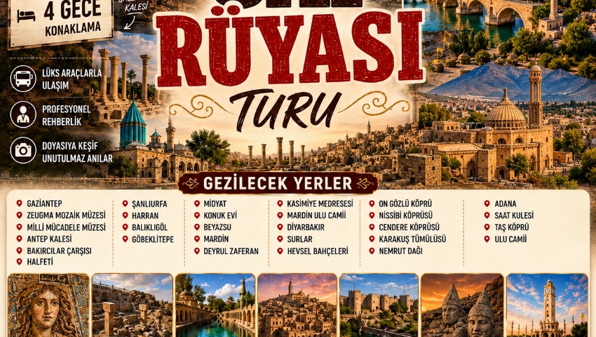 18-23 EKİM 2027 GAP RÜYASI TURU