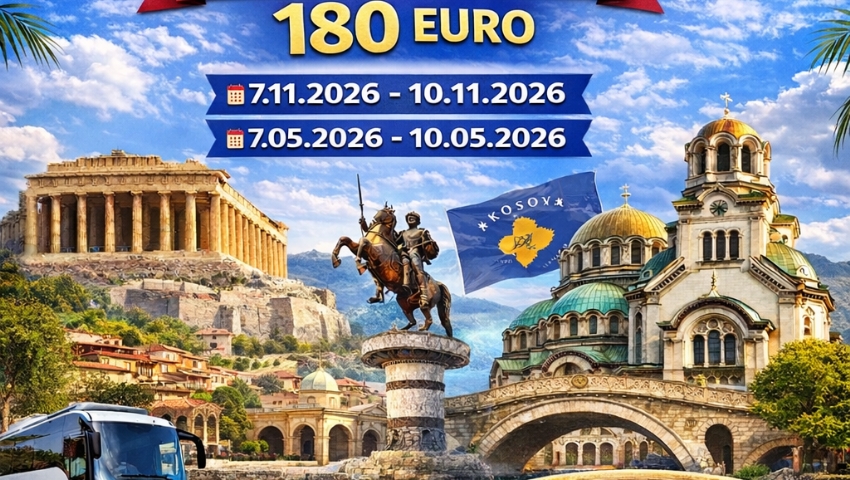 7-10 KASIM 2026 YUNANİSTAN-MAKEDONYA-KOSOVA-BULGARİSTAN TURU