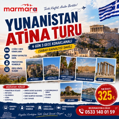 6-10 KASIM 2026 YUNANİSTAN ATİNA TURU fotoğrafı