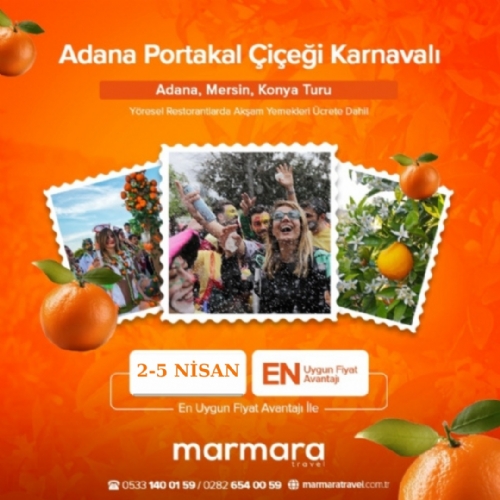 2-5 NİSAN 2026 GURME TURU-ADANA PORTAKAL ÇİÇEĞİ FESTİVALİ-MERSİN TARSUS-KONYA TURU fotoğrafı