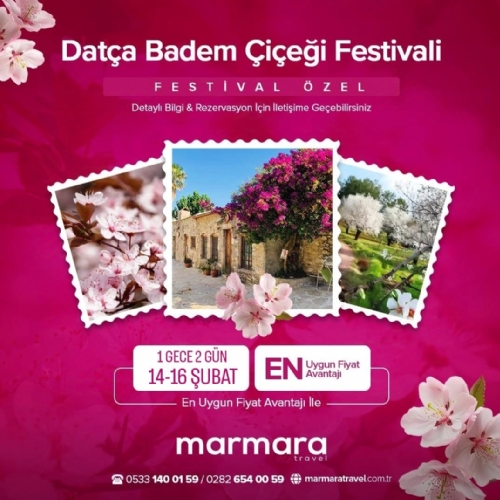 14-16 ŞUBAT 2025 DATÇA BADEM ÇİÇEĞİ FESTİVALİ TURU