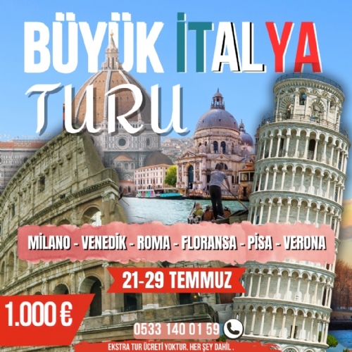 21-29 TEMMUZ 2025 BÜYÜK İTALYA TURU fotoğrafı