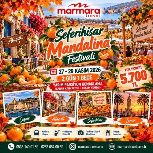 27-29 KASIM 2026 İZMİR SEFERİHİSAR MANDALİNA FESTİVALİ TURU fotoğrafı