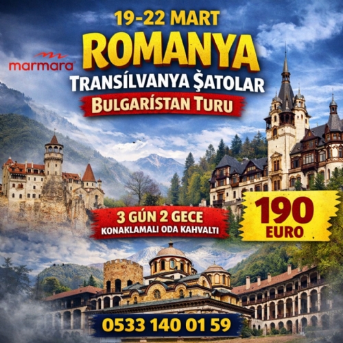 19-22 MART 2026 ROMANYA-TRANSİLVANYA-ŞATOLAR-BULGARİSTAN TURU fotoğrafı