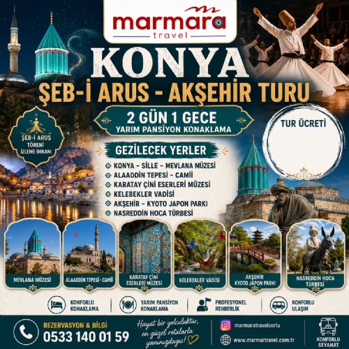 11-13 ARALIK 2026 KONYA ŞEB-İ ARUS - AKŞEHİR TURU fotoğrafı