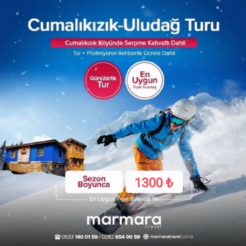 9 ŞUBAT 2025 GÜNÜBİRLİK BURSA-CUMALIKIZIK-ULUDAĞ TURU