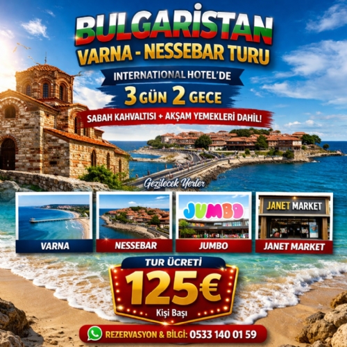 14-16 NİSAN 2026 BULGARİSTAN-VARNA NESSEBAR TURU fotoğrafı