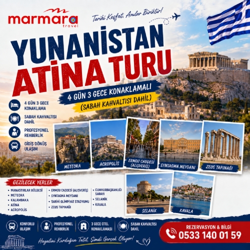 9-13 HAZİRAN 2027 YUNANİSTAN ATİNA TURU fotoğrafı