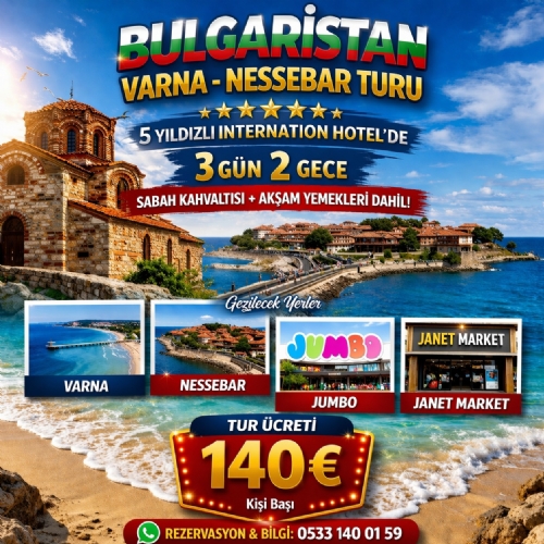 19-21 MAYIS 2026 BULGARİSTAN-VARNA NESSEBAR TURU fotoğrafı