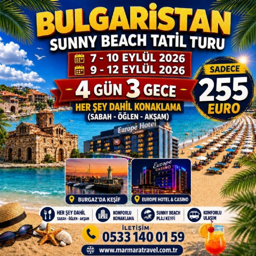9-12 EYLÜL 2026 BULGARİSTAN SUNNY BEACH TATİL TURU fotoğrafı