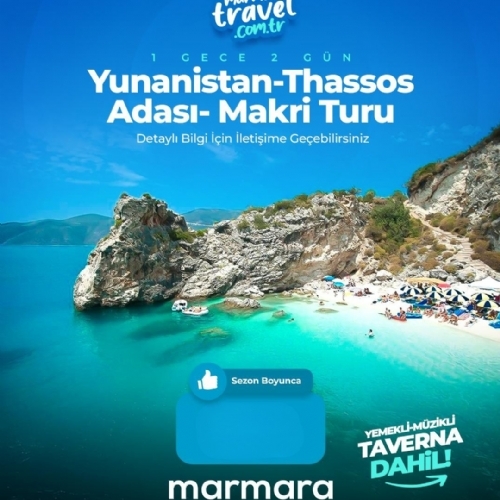 24-26 TEMMUZ 2026 KONAKLAMALI YUNANİSTAN THASSOS ADASI VE MAKRİ DENİZ TURU fotoğrafı