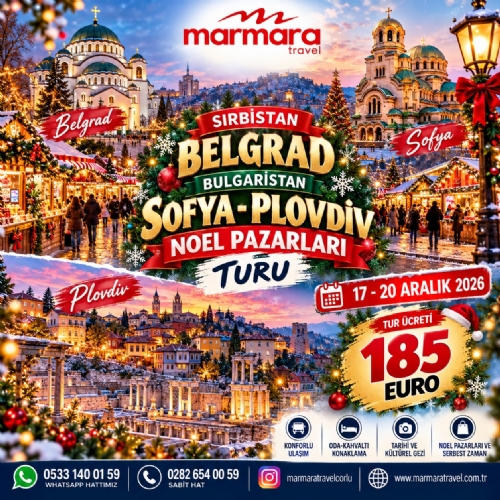 17-20 ARALIK 2026 SIRBİSTAN – BELGRAD – BULGARİSTAN SOFYA – PLOVDİV NOEL PAZARLARI TURU fotoğrafı