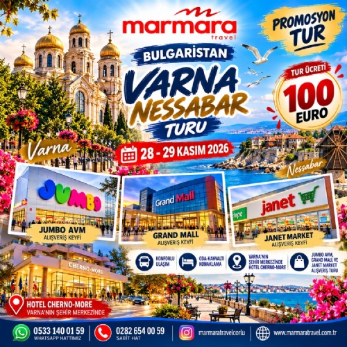 28-29 KASIM 2026 BULGARİSTAN VARNA-NESSABAR TURU fotoğrafı