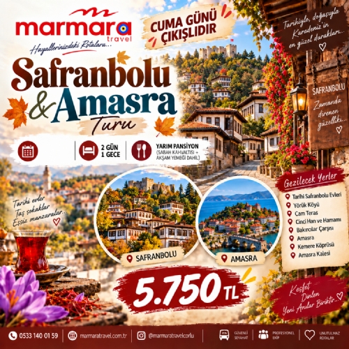 16-18 EKİM 2026 SAFRANBOLU VE AMASRA TURU fotoğrafı