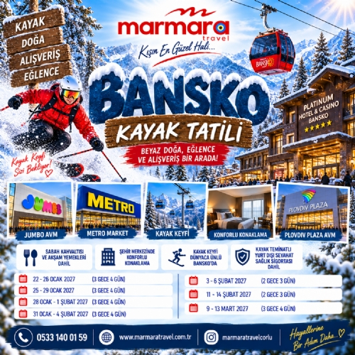 3-6 ŞUBAT 2027 BANSKO KAYAK TATİLİ fotoğrafı
