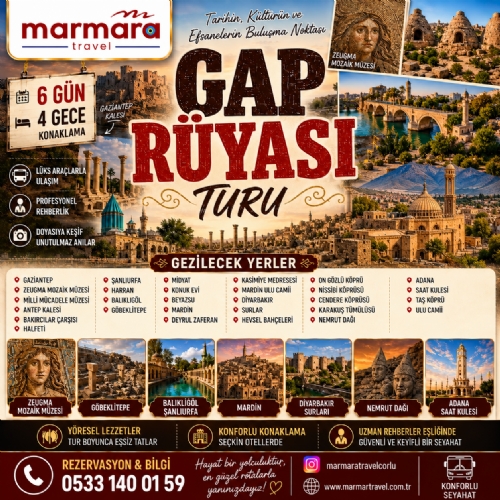 31 MAYIS - 5 HAZİRAN 2027 GAP RÜYASI TURU fotoğrafı