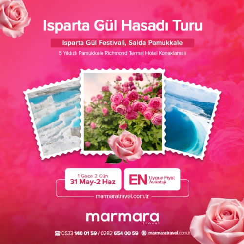 30 MAYIS - 1 HAZİRAN 2025 ISPARTA GÜL HASADI -SALDA GÖLÜ-DENİZLİ PAMUKKALE TURU fotoğrafı