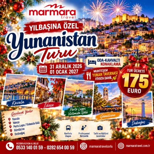 31 ARALIK 2026 - 01 OCAK 2027 YILBAŞINA ÖZEL YUNANİSTAN KAVALA - PORTO LAGOS - GÜMÜLCİNE VE DEDEAĞAÇ TURU fotoğrafı